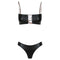 Lucky Bay Bikini in Liquid Black | Glitterati Giraffe Reversible